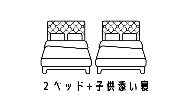 ２ベッドと添い寝の子供