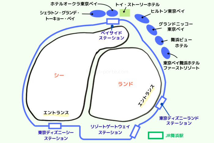 ディズニーリゾートの地図(手作り)